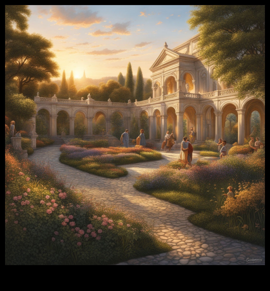 الحدائق الإغريقية: المناظر الطبيعية الخصبة في الفن الكلاسيكي الجديد