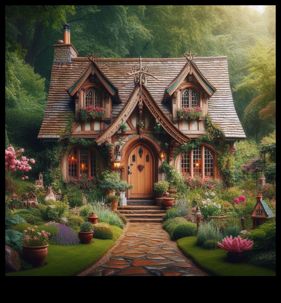 سحر جذاب: صياغة الجمال الخالد في حدائق الكوخ