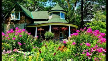 سحر جذاب: صياغة الجمال الخالد في حدائق الكوخ